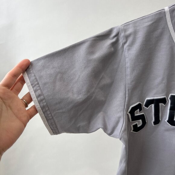 Stussy classic Baseball cotton jersey shirt, Gray, Size S - Picture 5 of 9
